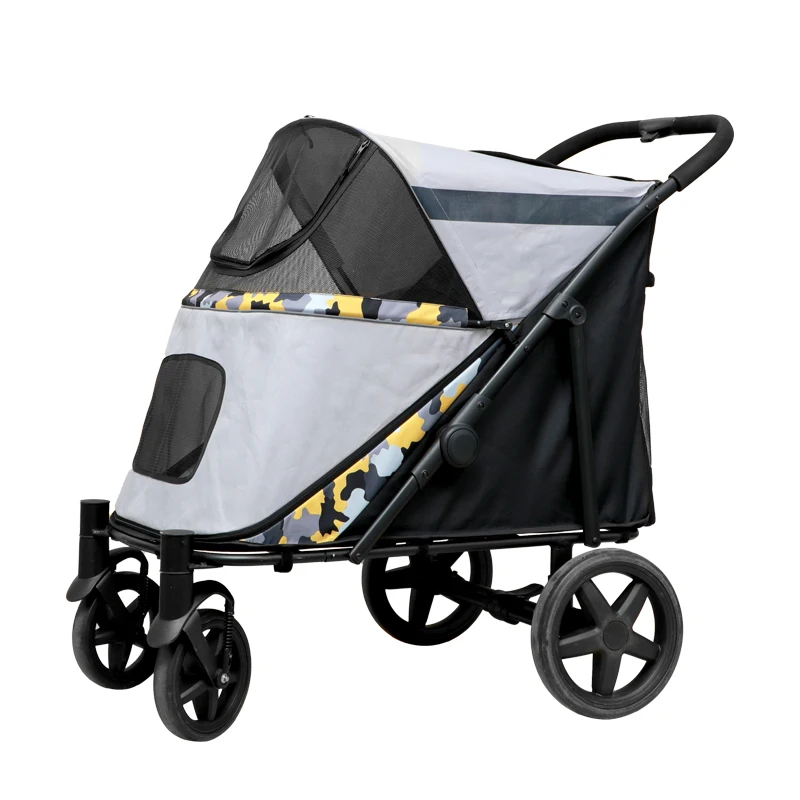 Dog Stroller for Large Pet Jogger Stroller Breathable Animal Stroller with 4 Wheel and Storage Space Pet Cart