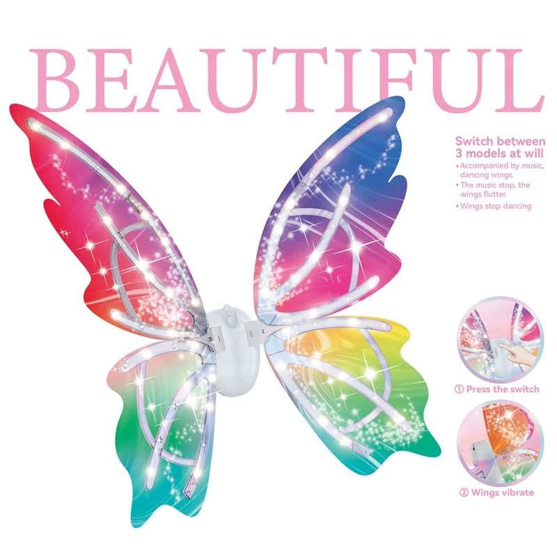 Samtoy Light Up Butterfly Wings for Kids
