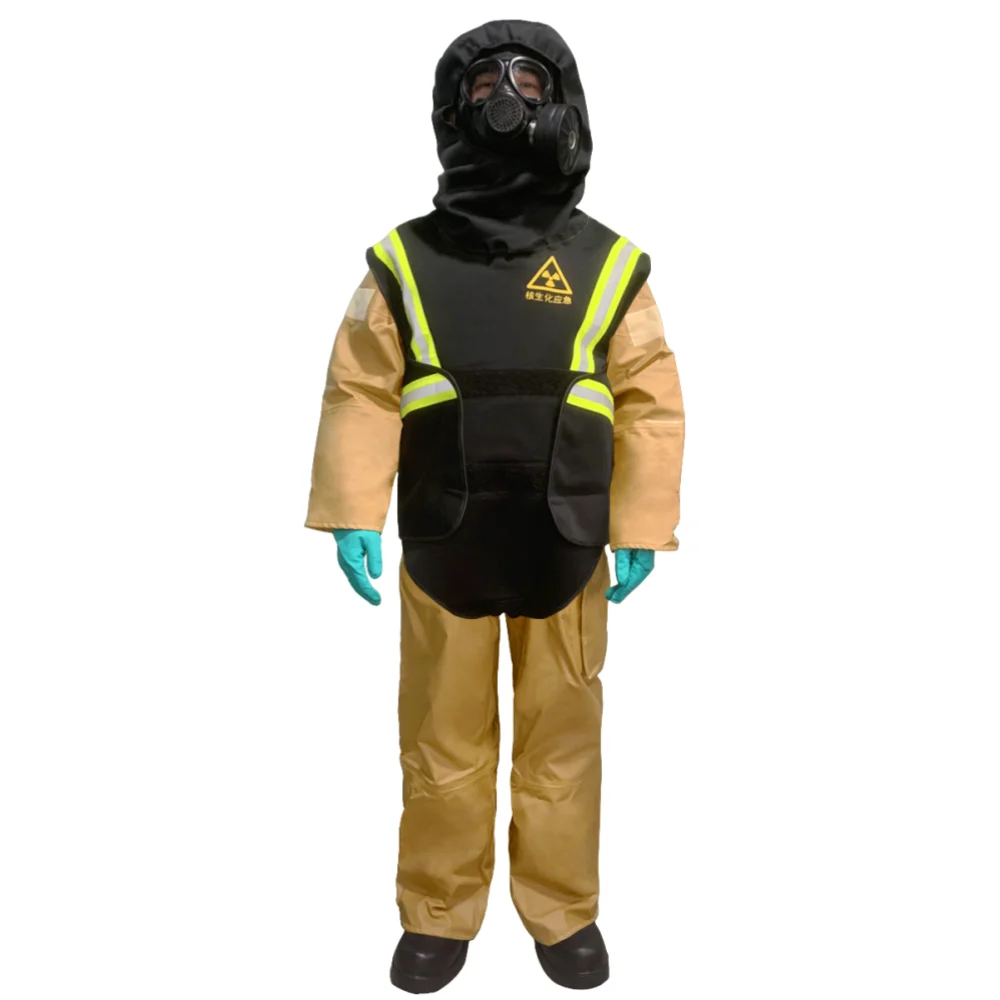 Cotton Nuclear Radiation Protective Suit with Vest and Pants Emergency Jacket and Pants for Contamination Protection
