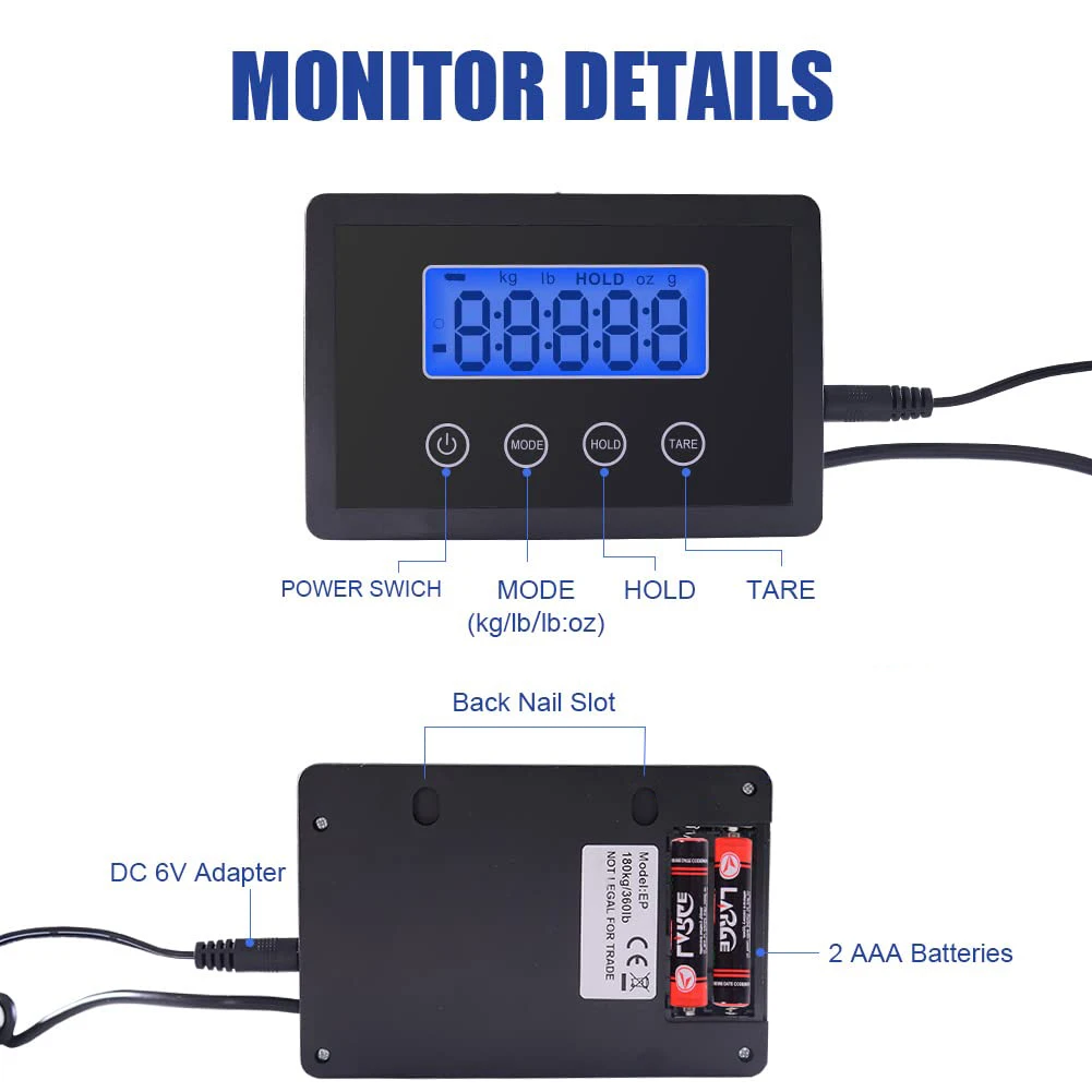 Digital Electronics Scales 180kg Capacity Postal Weighing Digital Shipping Postal Scale