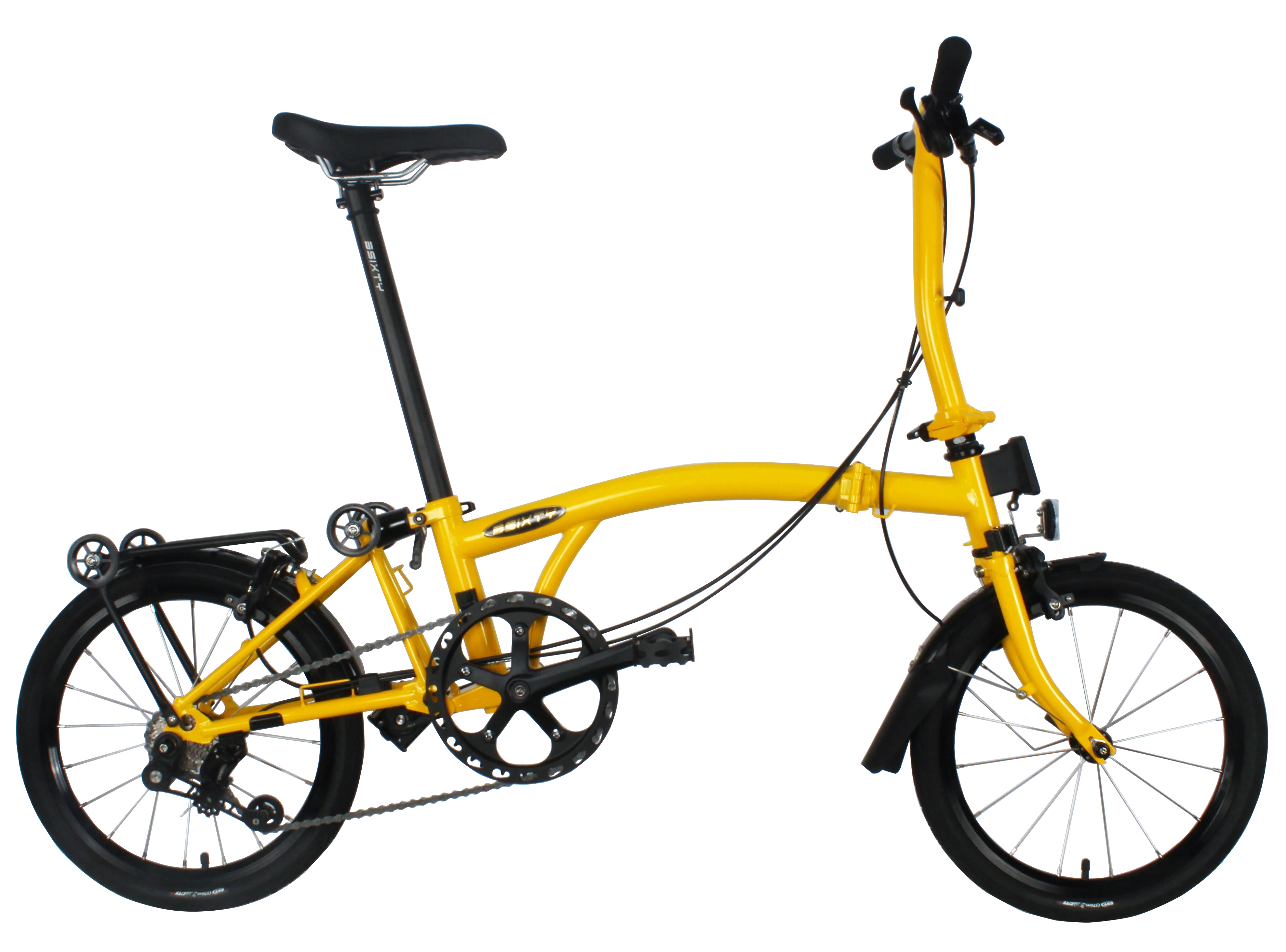 3SIXTY 折りたたみ自転車 16インチ 6段変速 G6スチールフレーム ミニ 