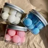 Granulated sugar scrub balls in cans