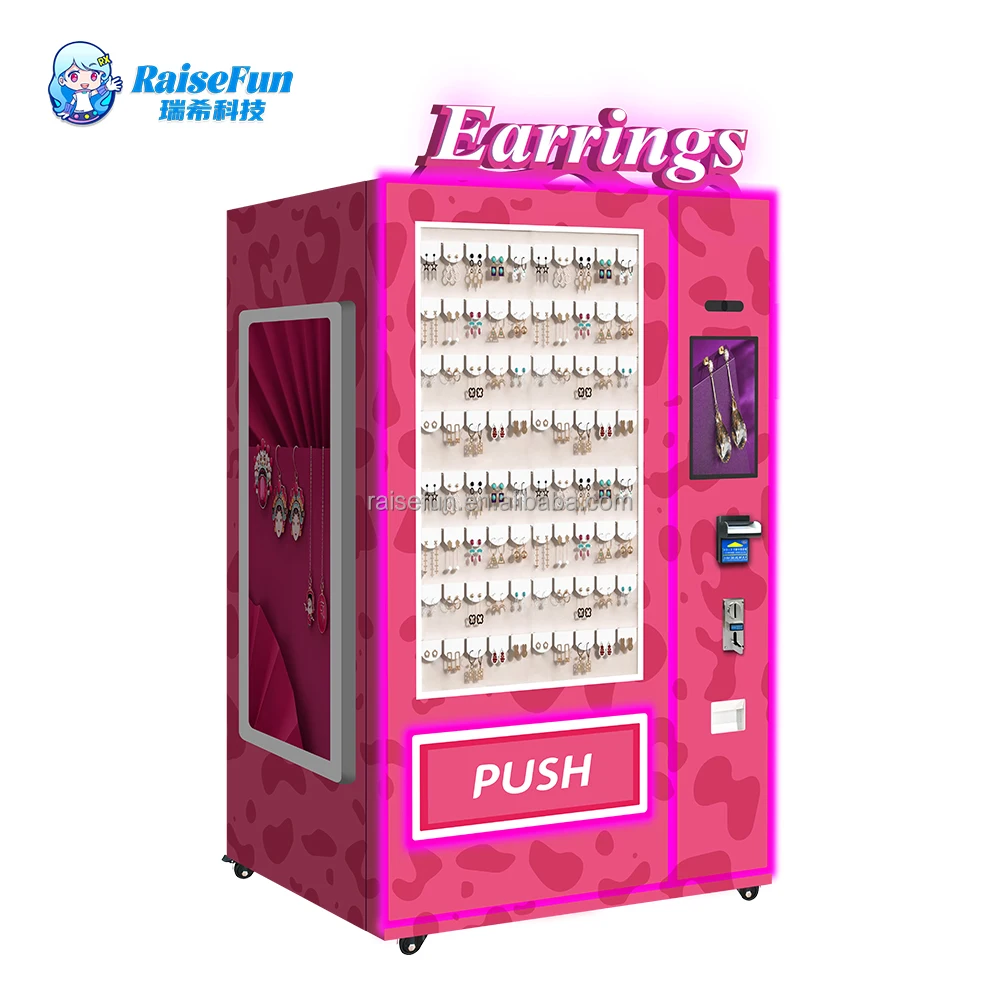 Popular Cosmetic Custom Design Hair Lashes LED 21.5 Inch Screen Vending Machine Beauty Nail Art Printer for Shopping Mall