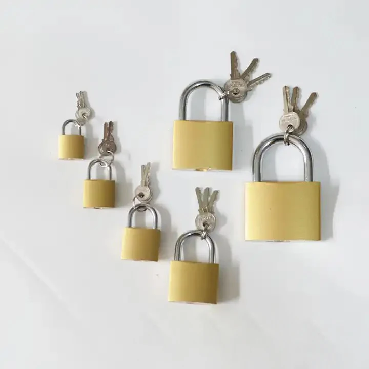 20/30/40/50mm Heavy Duty Candado De Laton Arc Solid Brass Copper Padlock Weather Proof Brass Lock Padlock With Master Key