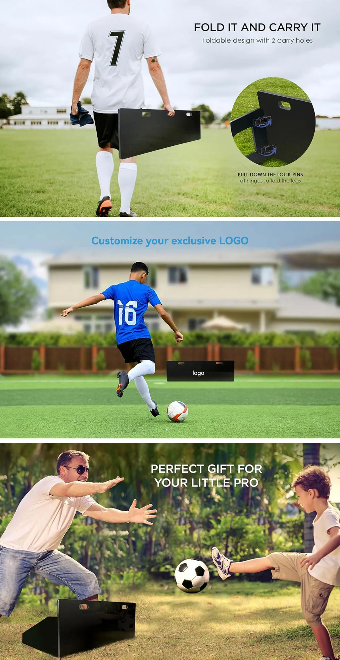 Soccer Rebounder Board Soccer Goal Football Wall Rebound Kickback Ball