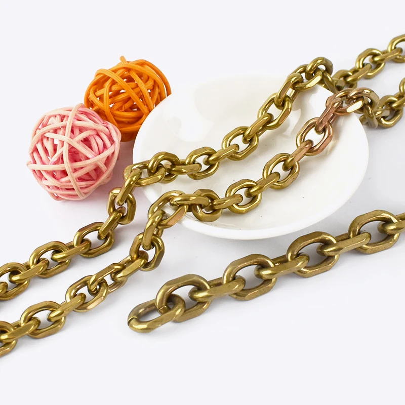 Meetee KY561 Handmade Leather Craft Solid Brass Wallet Chain