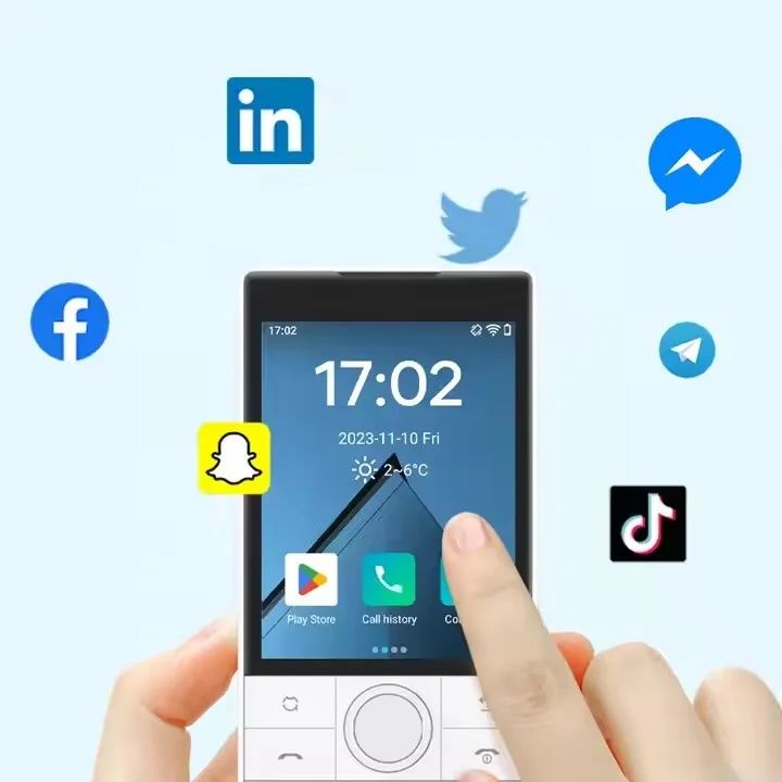 Telefone Móvel Duoqin Qin F22, Android 11, 3GB RAM, 32GB ROM