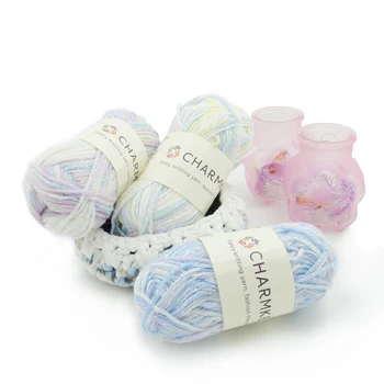 Charmkey Soft Milk Crochet Cotton Knitting Yarn Baby Yarn Knitting Wool Thick Yarn For Knitting Threads Hand Knit