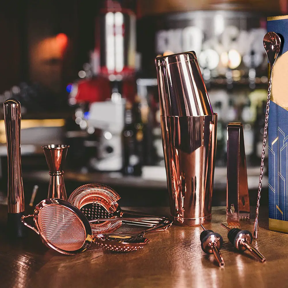 Custom Direct Factory Copper Bar Kit Barware Tools Set Stainless Steel