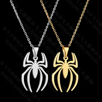 Hot spider stainless steel necklace does not fade wholesale necklace  for boyfriends cool necklaces for boys