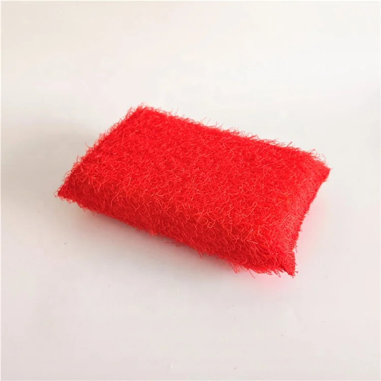 Plastic Mesh Foam Dish Scrub Sponge Printed Cardboard Kitchen Sponge