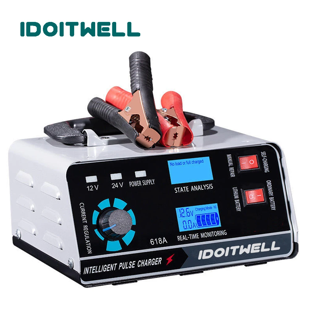 パルス充電器 12Vと24V用鉛蓄バッテリー充電器 全自動バッテリー 24V 12V 24vの通販 12v インテリジェントパルス修復機能付き12V パルス トラック バイク ボート 船舶 車用バッテリー充電器 JAF出動回避 Yinleader 15A 30A 大橋産業株式会社