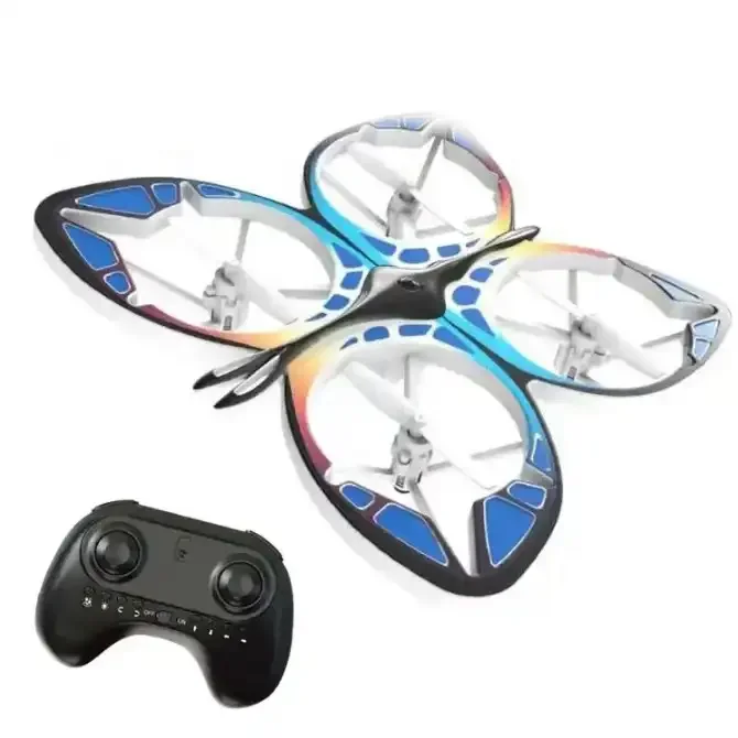 DWI DOWELLIN 2.4G Remote Control  Butterfly Drone Toys Altitude Hold Mode With Colorful Lights Drone for Kids