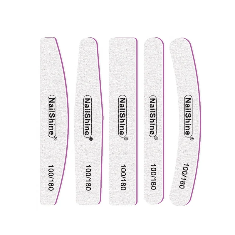 High Grade Nail File Custom Printed Nail Files Disposable Korea Sandpaper Zebra Gray 100/180 Grit Nail File