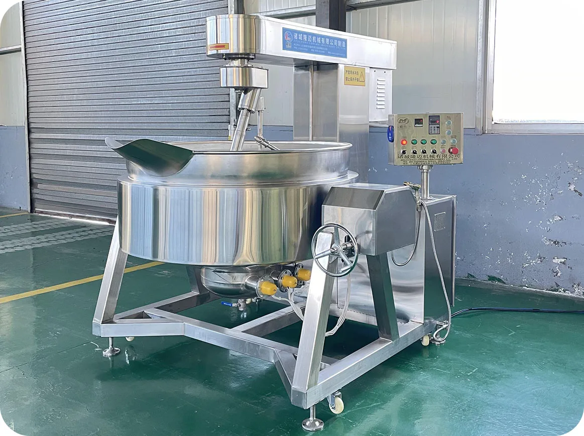 Industrial Jacketed Kettle with Agitator Tilting Soup Boiling Cooking ...