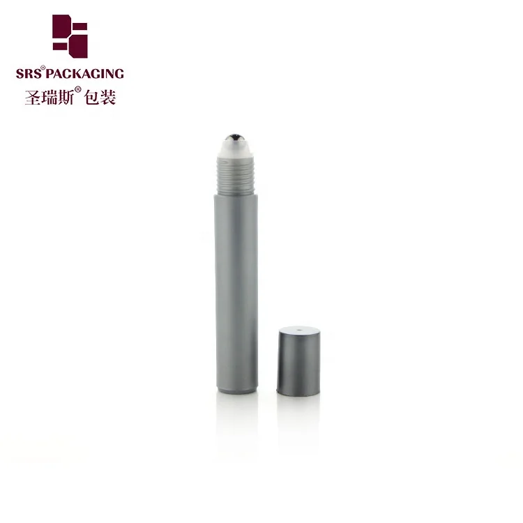 15ml PP Roll on Bottle Grey Color Bottle Grey Plastic Cap Stock Fast Delivery Steel Ball Empty Container