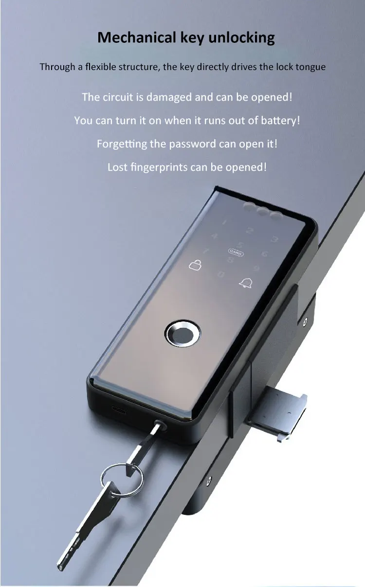 Tuya Smart 3d Face Recognition Fingerprint Password Card Door Lock With