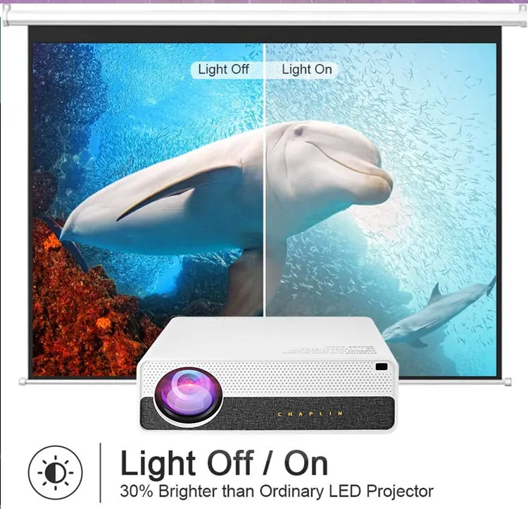 PEO015 4K Projector Home Theater Portable Android Mini Smart Projector ($20 Extra For Android)
