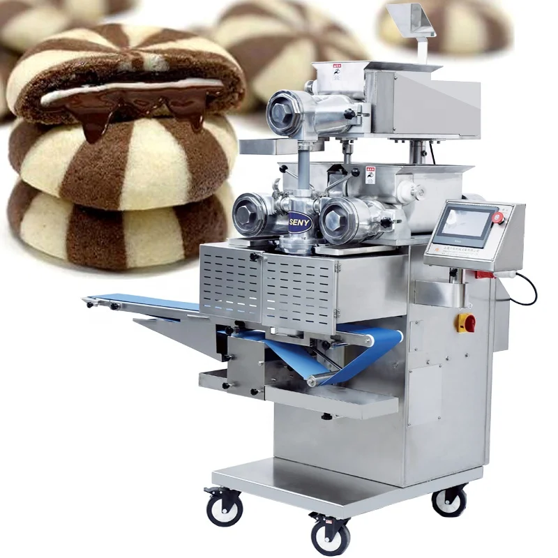 Automatic Double Color Chocolate Filled Cookies Ice Box Cookies Making Machine for Sale