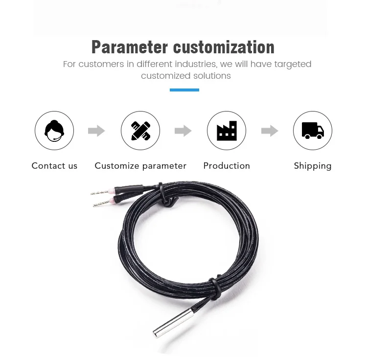 Customized Oem High Quality Pt100 Pt1000 Ntc Thermistor 3380k 3435k
