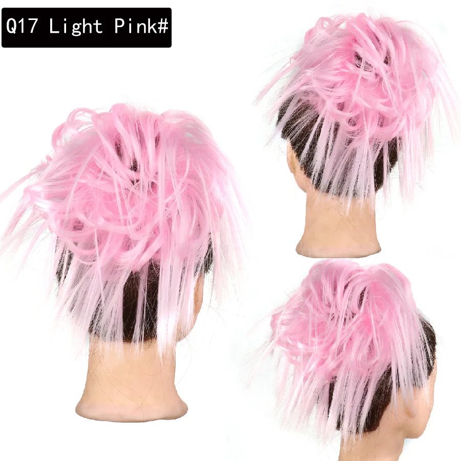 
Пучок волос, шиньоны, удлинители волос, Кудрявые Волнистые волосы для конского хвоста, резинки для волос с резинкой 