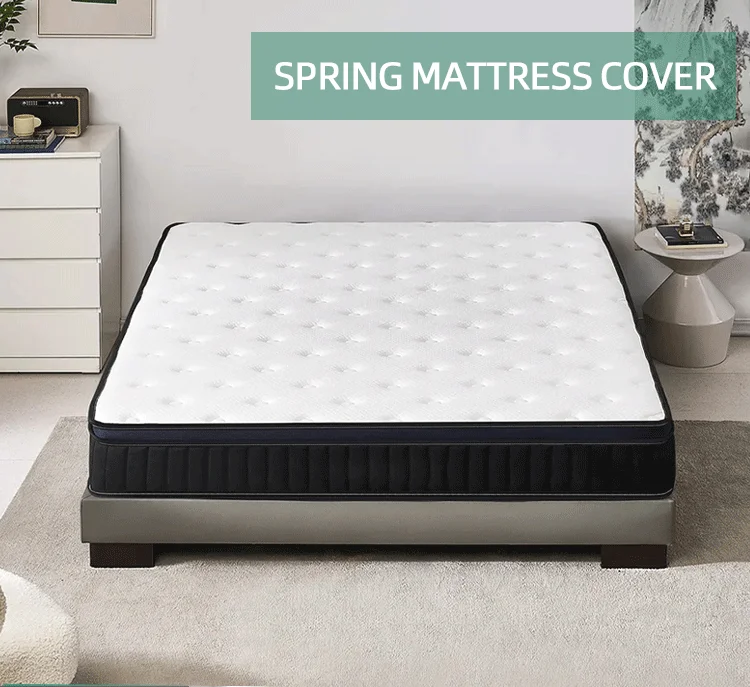luxury high end mattress eco friendly zipper memory foam pad spring mattress cover-1