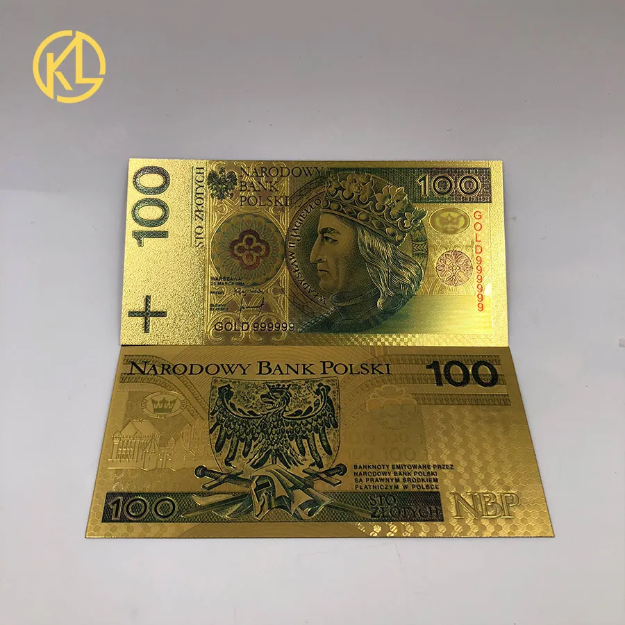 非货币货币波兰10 20 50 100 200 500兹罗提PLN银行纸币金箔纸币教皇约翰保罗礼物金卡| Alibaba.com