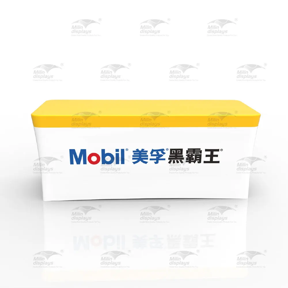 6ft Rectangular Fitted  Stretch Fabric Table Covers Custom Top Table Wrap Cloth With Logo