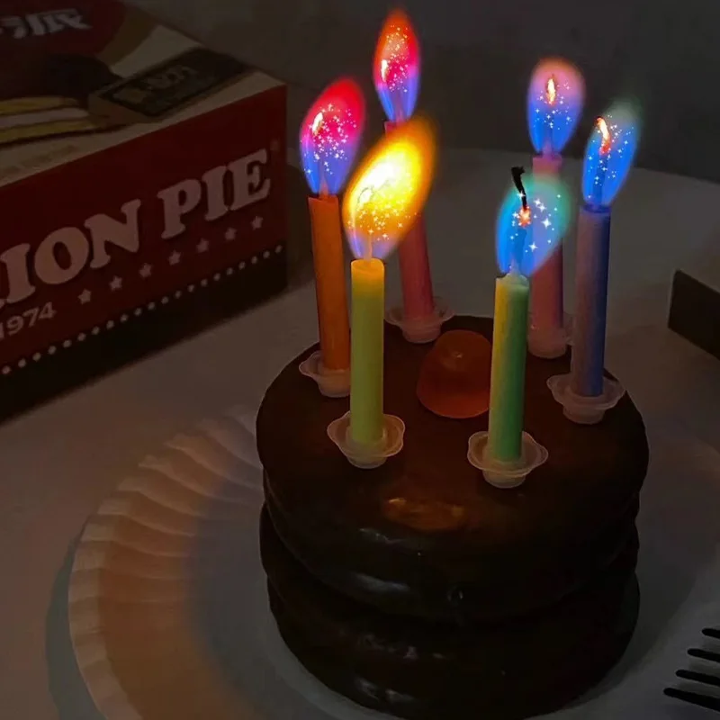 12 Candeline Arcobaleno Per Torta Di Compleanno Con Supporto: Pastello, 12cm, Colori Vivaci, Per Feste E Decorazioni