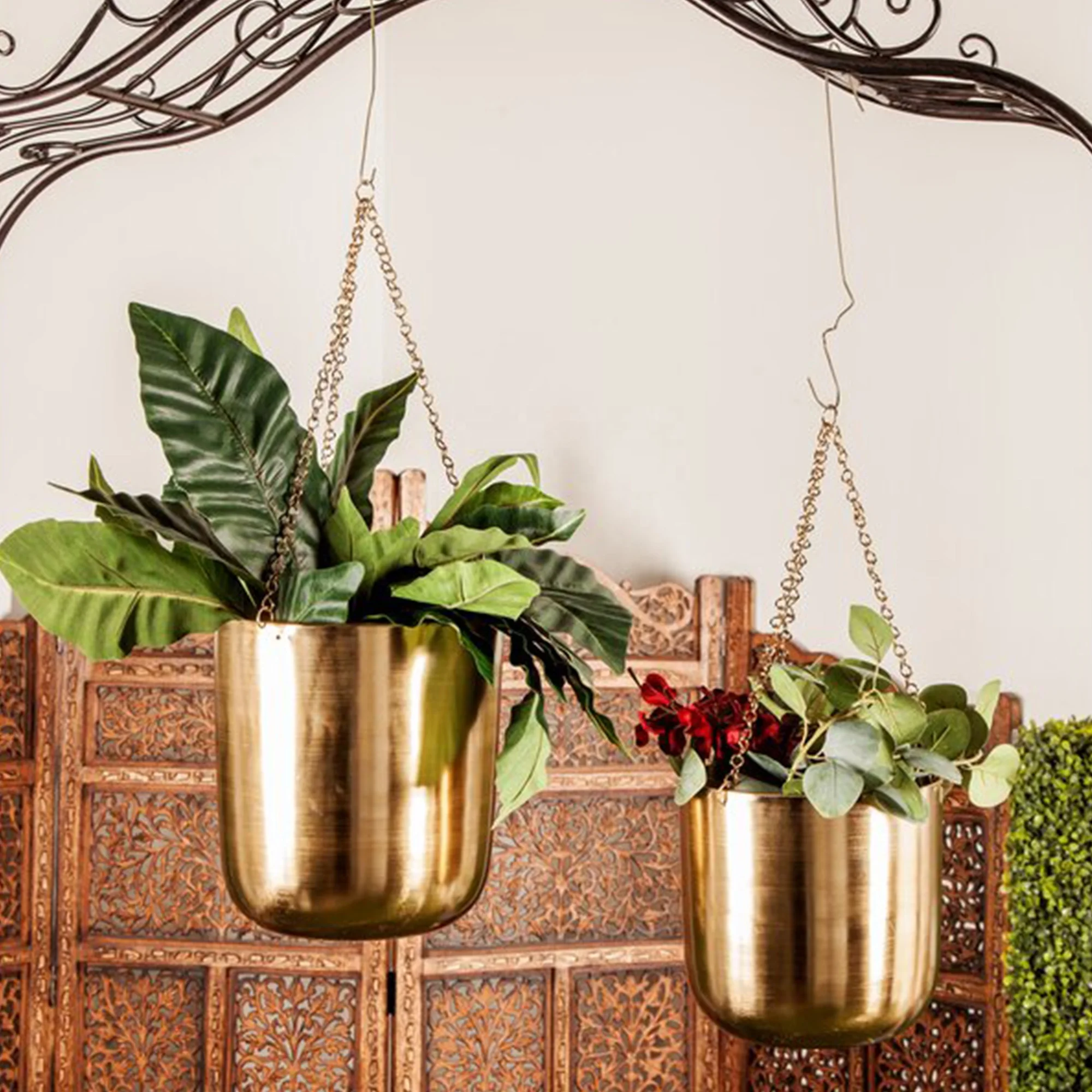 popular hanging planter steel home display hanging plant stand