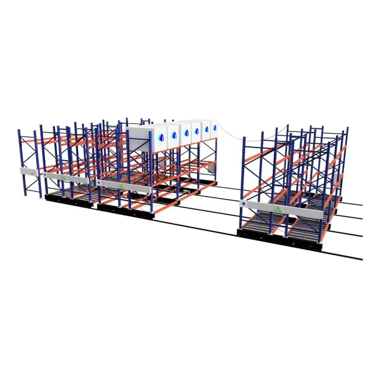 Automated Boltless Shelf System Heavy Duty Electric Mobile Pallet ...