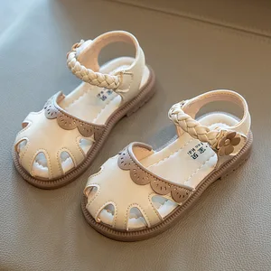 Summer Soft Sole Princess Toddler Slides Sandals Custom Flower Style Anti-Slip Prewalkers Baby Sandals for Toddlers