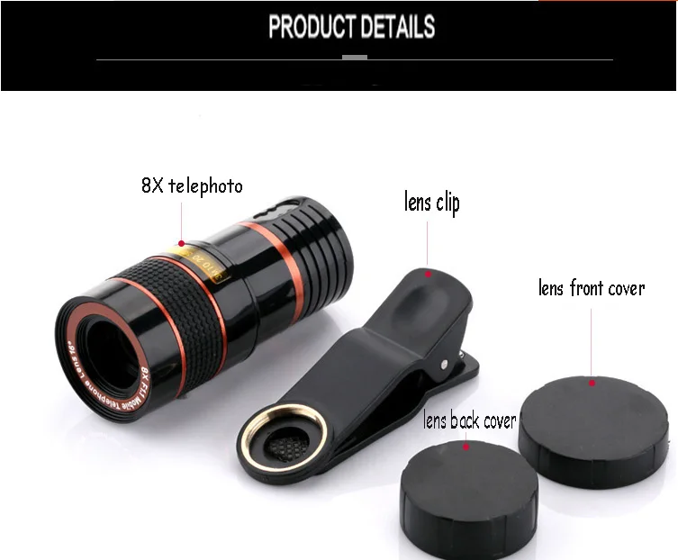 New Smart Phones Telephoto Zoom Phone Lens 8x Zoom Lens For Mobile
