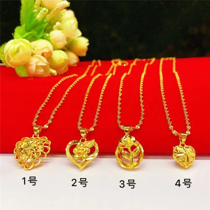 Wholesale New Dubai Gold Color Jewelry Women's Fashion Necklace