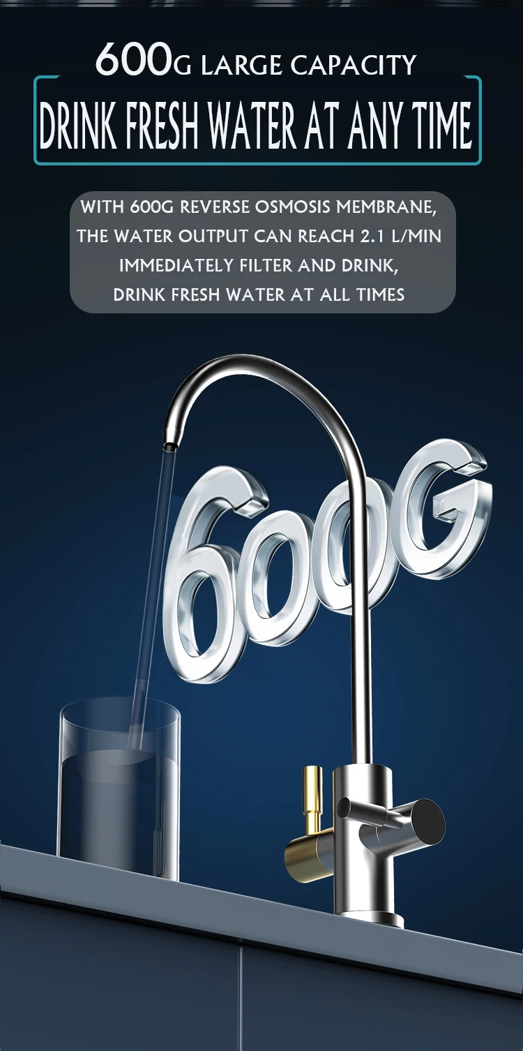 Pressure-free Bucket Silent RO Reverse Osmosis Direct Drinking Household Pure Water Machine