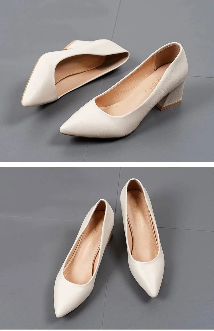 Wholesale Pointy Toe Office Shoes Women Low Heel Woman Shoes Working In ...