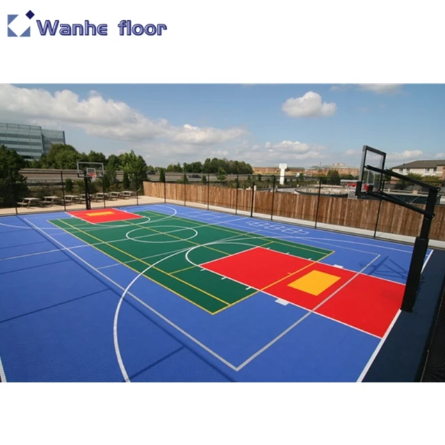 FlooringInc Outdoor Court Tiles, Basketball Volleyball Tennis, 40 Pack