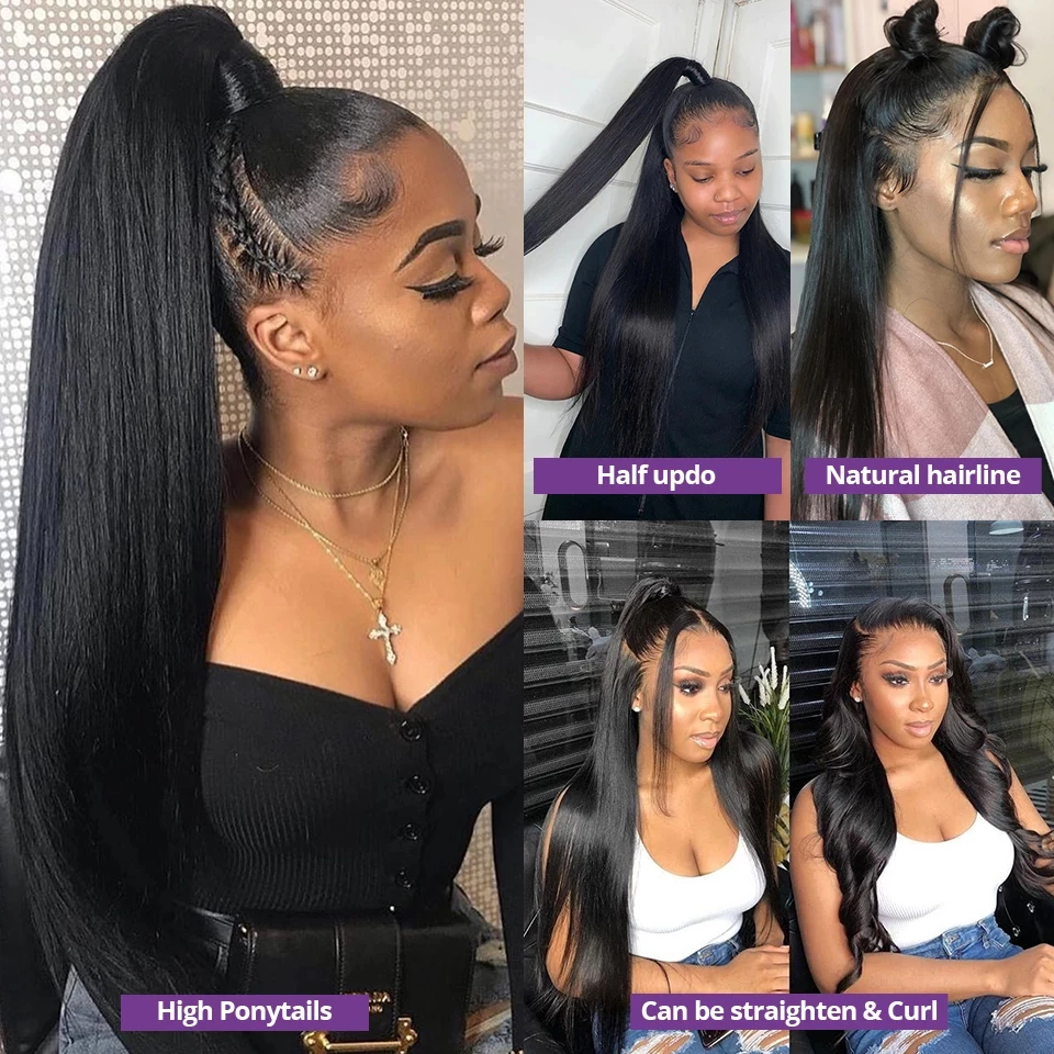 Cheap 180% Density Hd Full Lace Straight Wig Glueless 360 Lace Wig ...