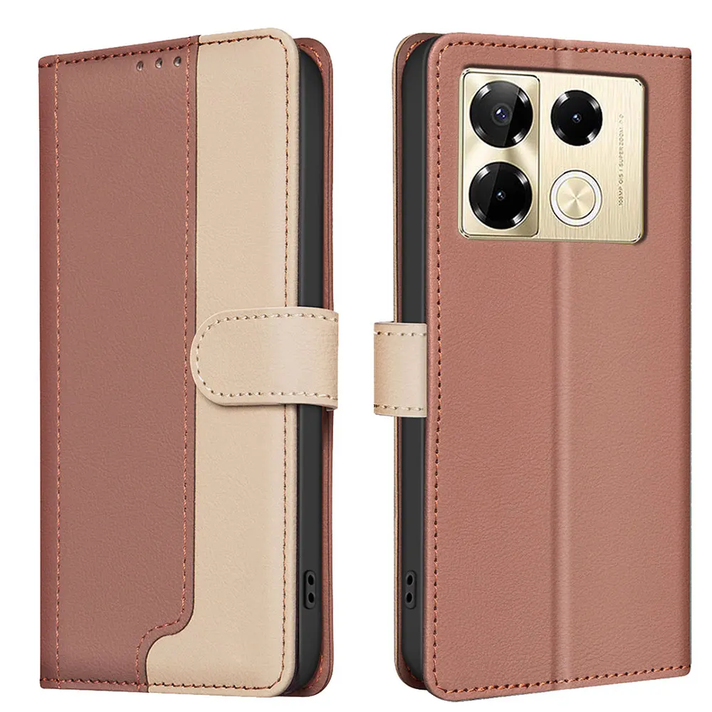 Factory Luxury Soft Pu Leather Mobile Phone Case With Card Holder Wallet Cover For Infinix Note40 manufacture