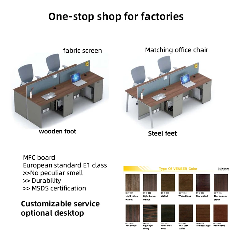 Производитель рабочей станции OEM ODM белый компьютерный стол панель перегородка офисный