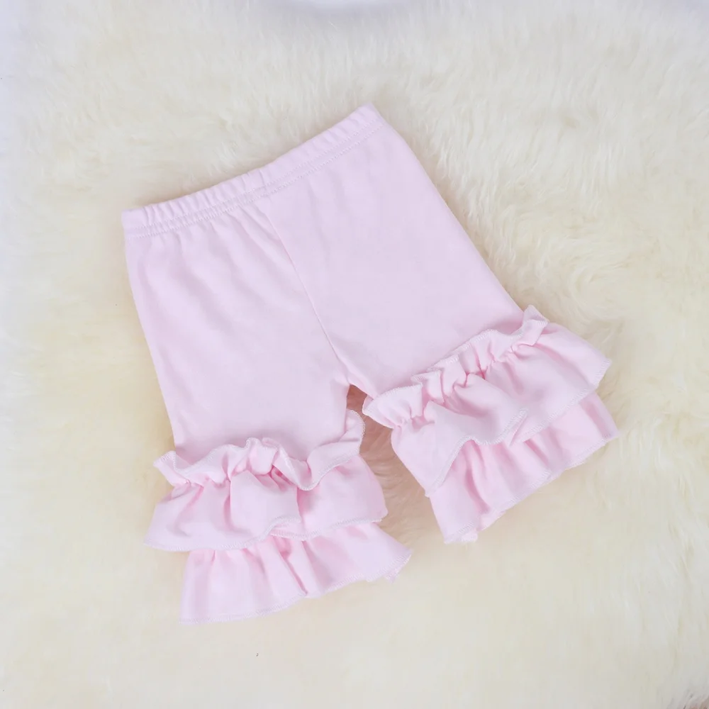 Для маленьких мальчиков и девочек, шорты с рюшами для малышей двухслойные укороченные штаны хлопковые шорты в стиле унисекс, детские спортивные Леггинсы От 1 до 4 лет детские штаны
