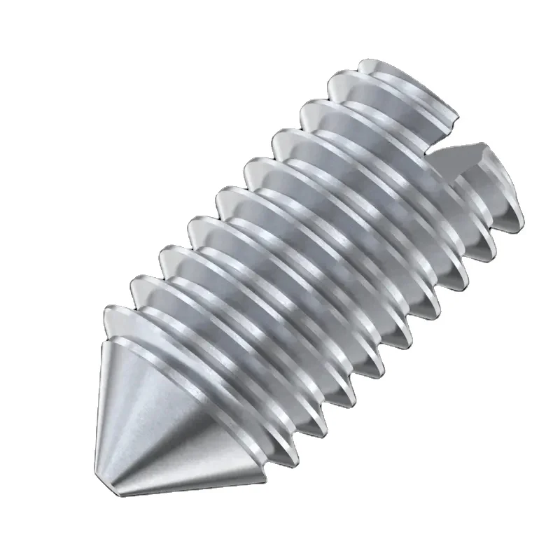 Custom M2 2.5 M3 M4 M5 M6 DIN551 Stainless Steel Grub Screws M2 X 6mm Slotted Head Cone Point Set Screw
