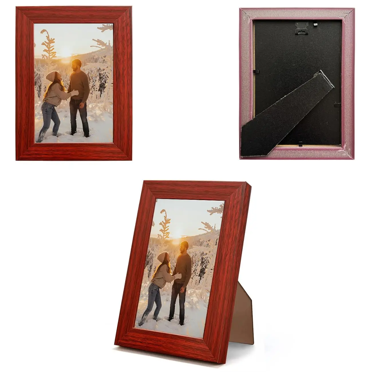 Sturdy & Long Lasting Wooden Photo Frame for Photos Certificates or Artworks With Minimalist Design & Easy Back Loading Feature