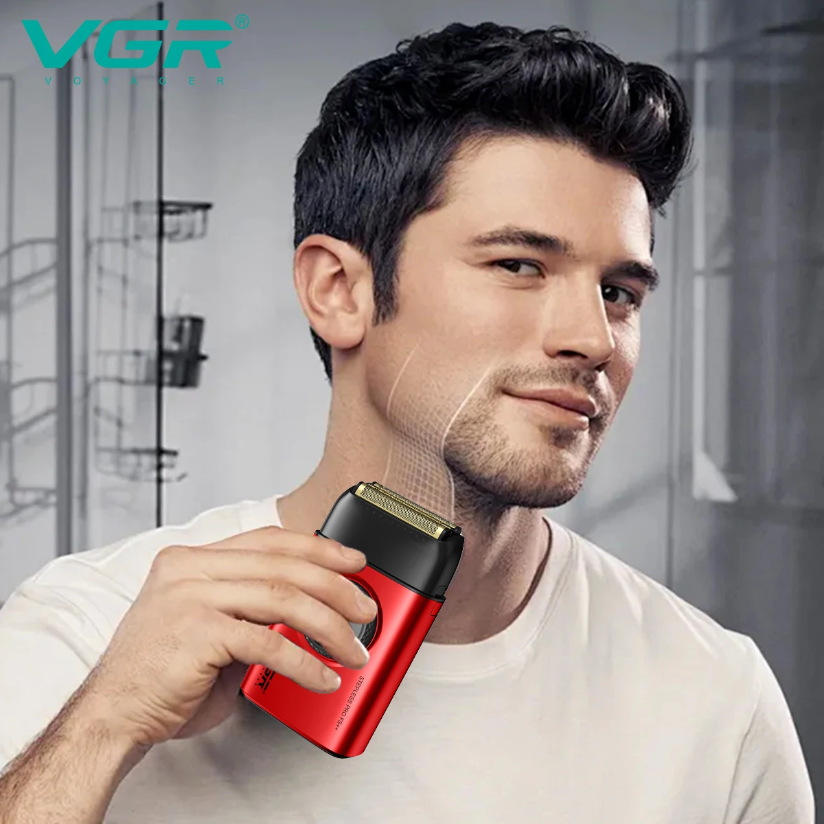 VGR V-378  High-Speed Rechargeable Professional Electric Dual Foil Shaver for Men