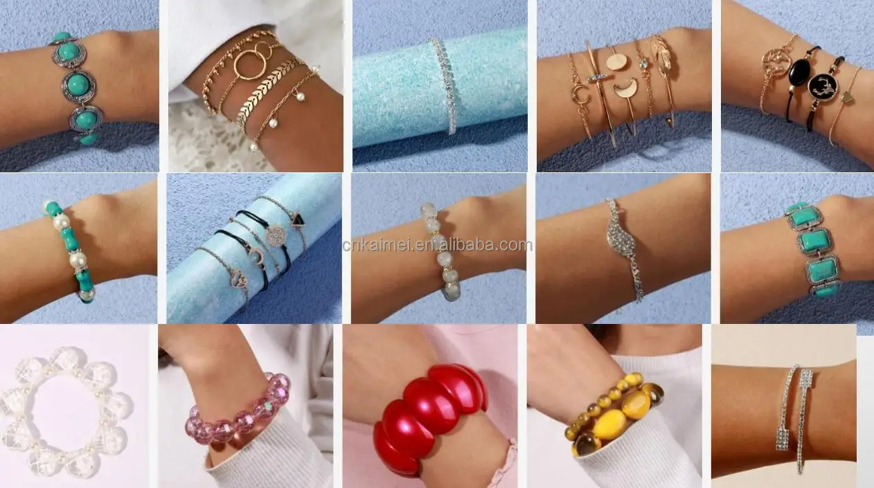 Kaimei New Arrival Fashion Jewelry Hollow Out Bracelet Double Zinc