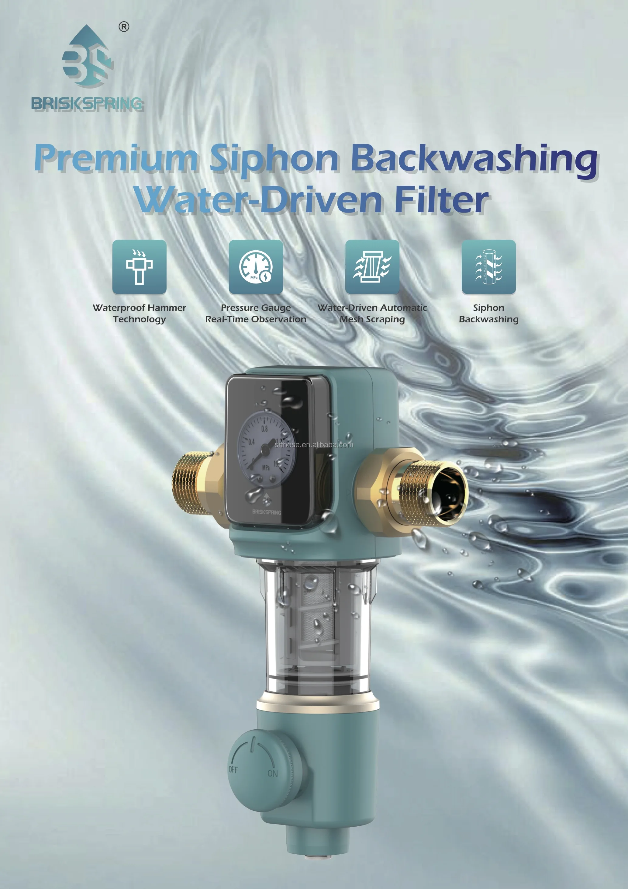 Flushable Spin Down Prefilter System Sediment Water Filter For Well