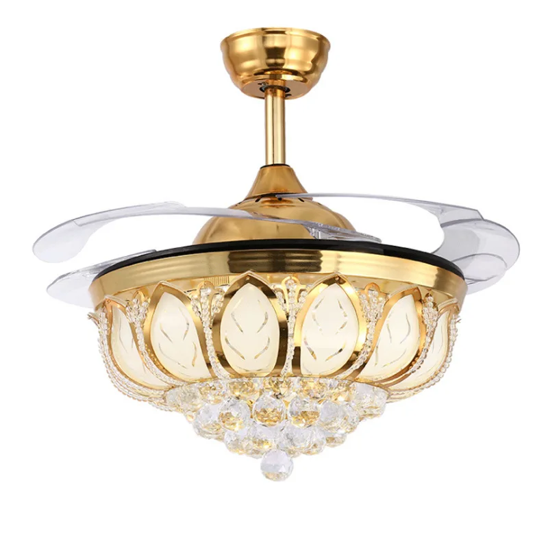 Led ceiling fan with light crystal fan light with remote led fan light
