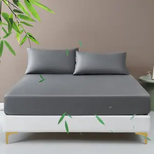 Luxury Hotel Bedding Customized Design Elastic Breathable Bamboo Fitted Sheet Hospital Bedding Sets for Hotels