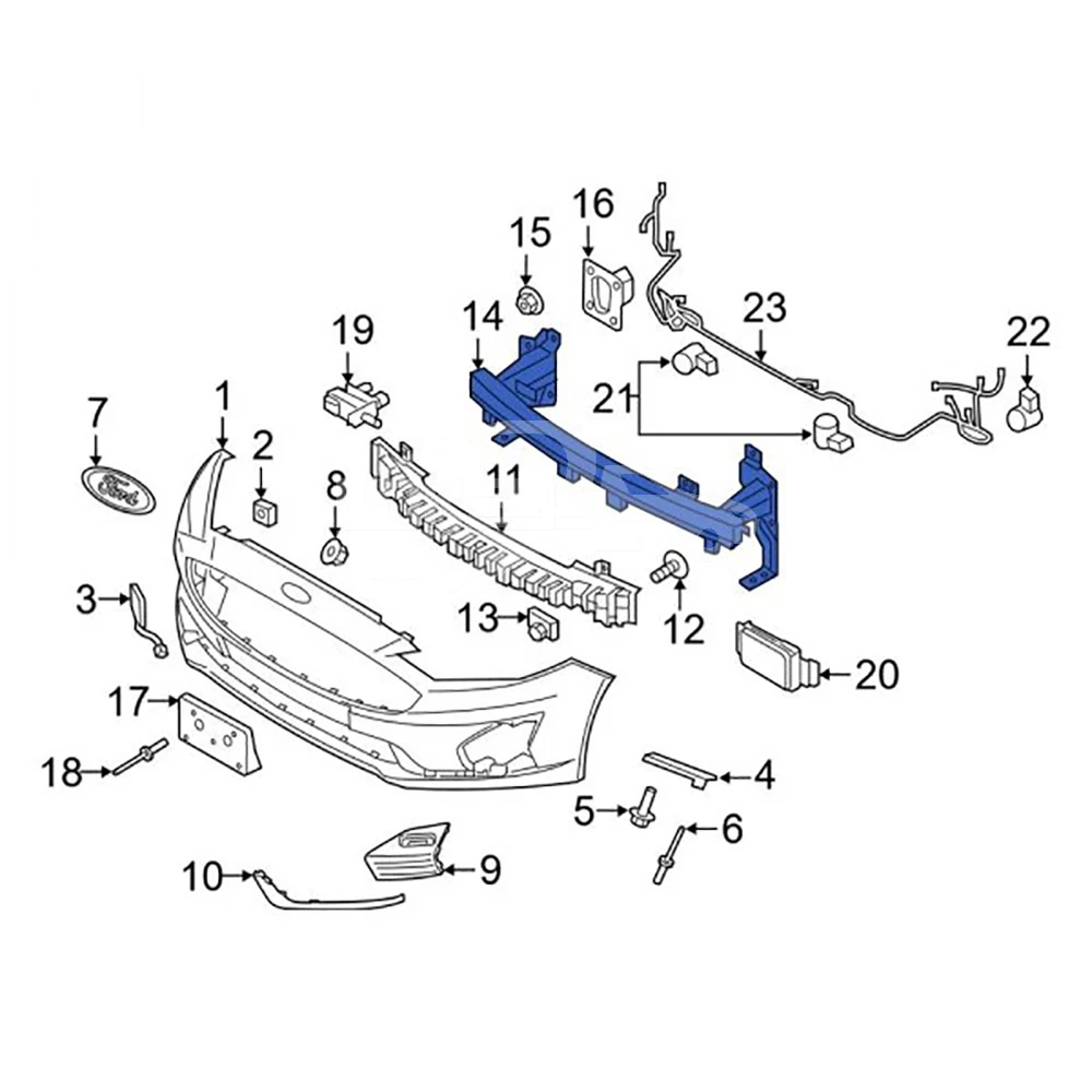 Car Body Repair Front Bumper Parts HG9Z17757A Front Bumper Inner Suppo... — 6
