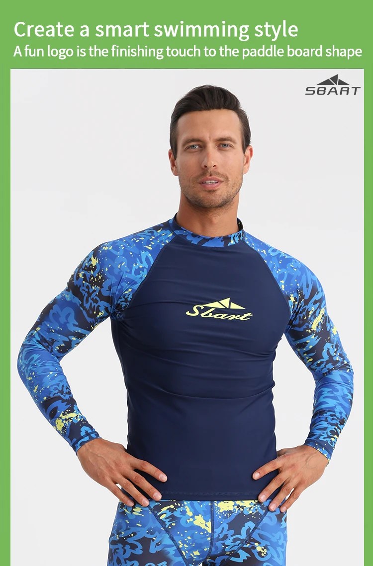 Custom Sublimation Printing Long Sleeve Rashguard Quick Dry Breathable Men's Rashie UPF50+ Rash Guard For Men Sunscreen T-shirt
